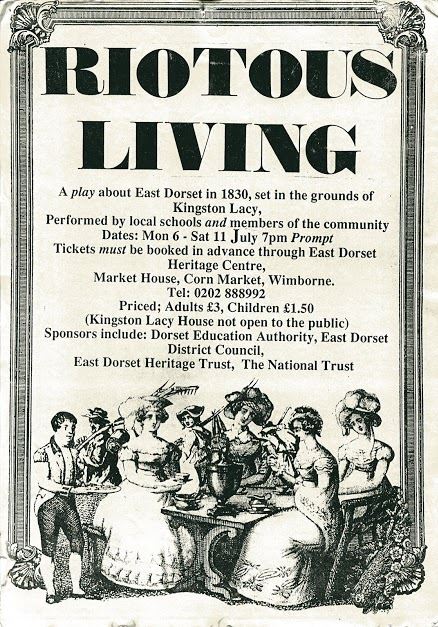 Poster for Riotous Living • Kingston Lacy, Wimborne
